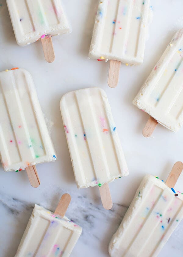 Funfetti Cake Batter Popsicles 