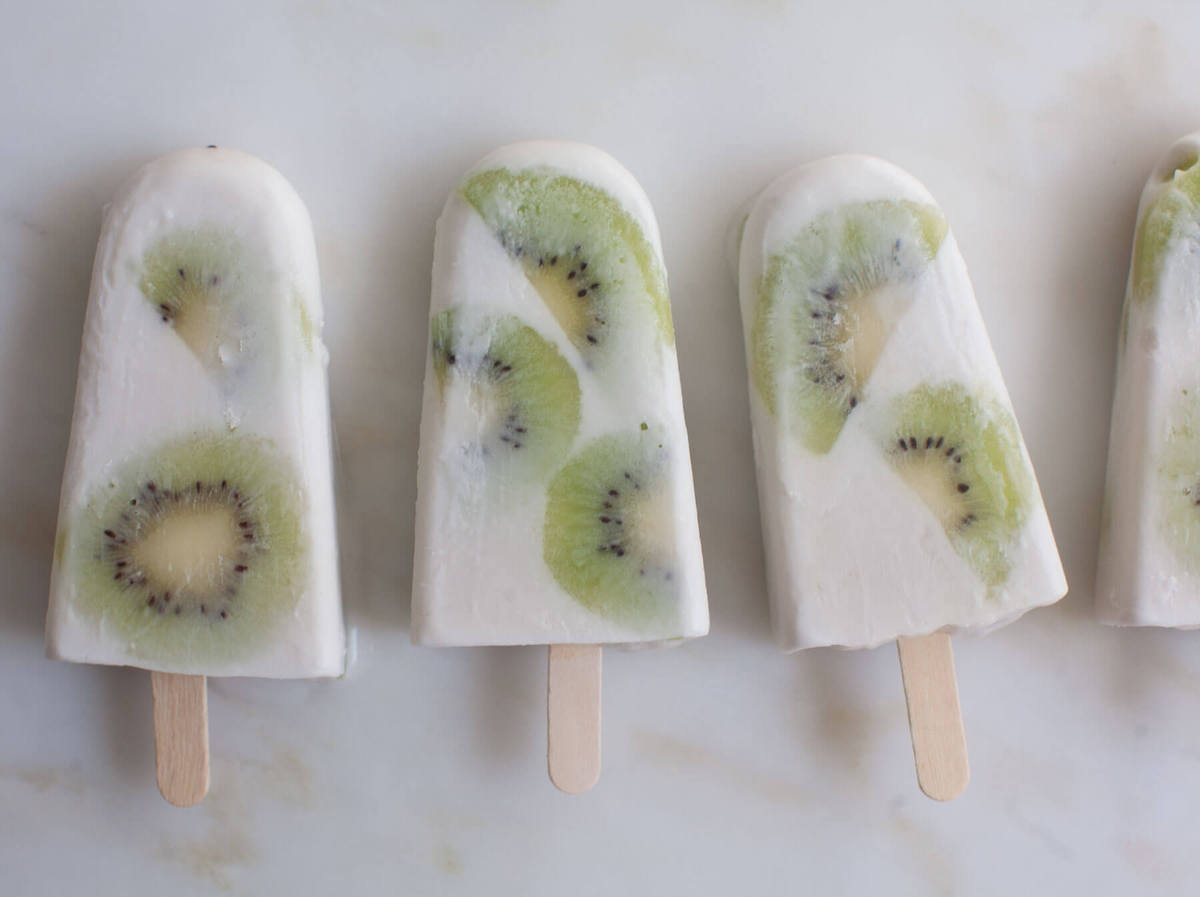 Kiwi Coconut Milk Popsicles