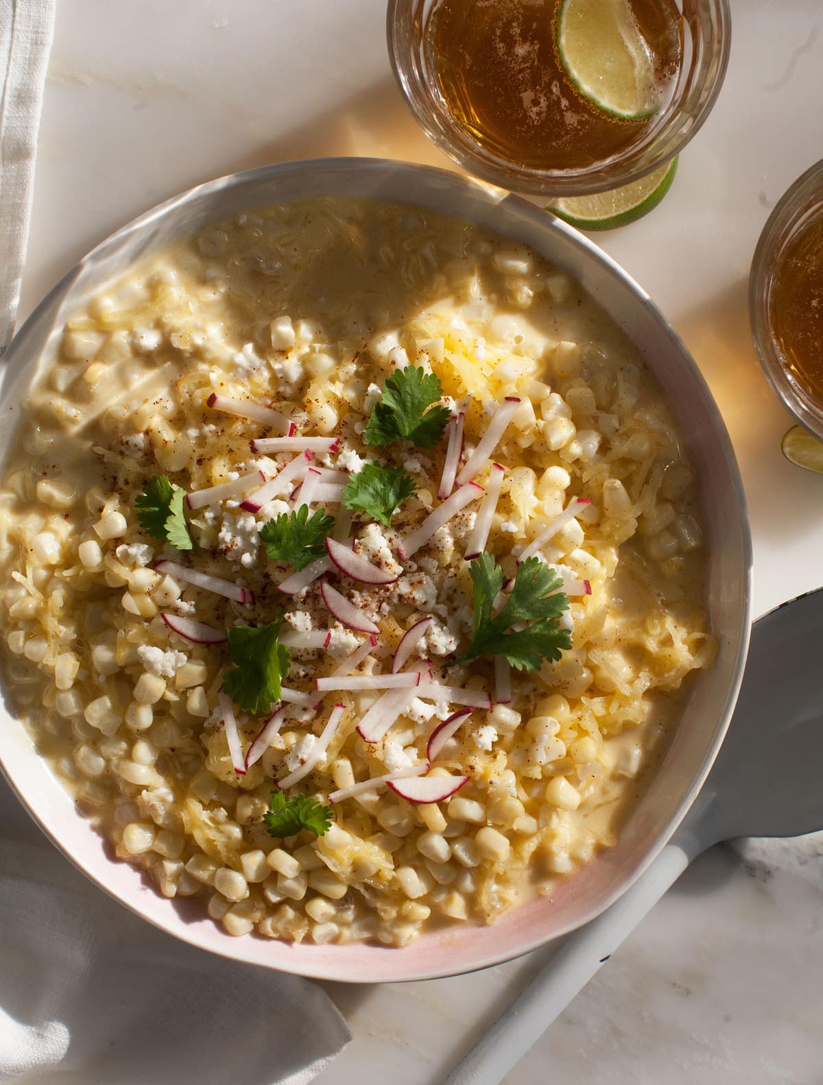 Creamed Eloté with Spaghetti Squash