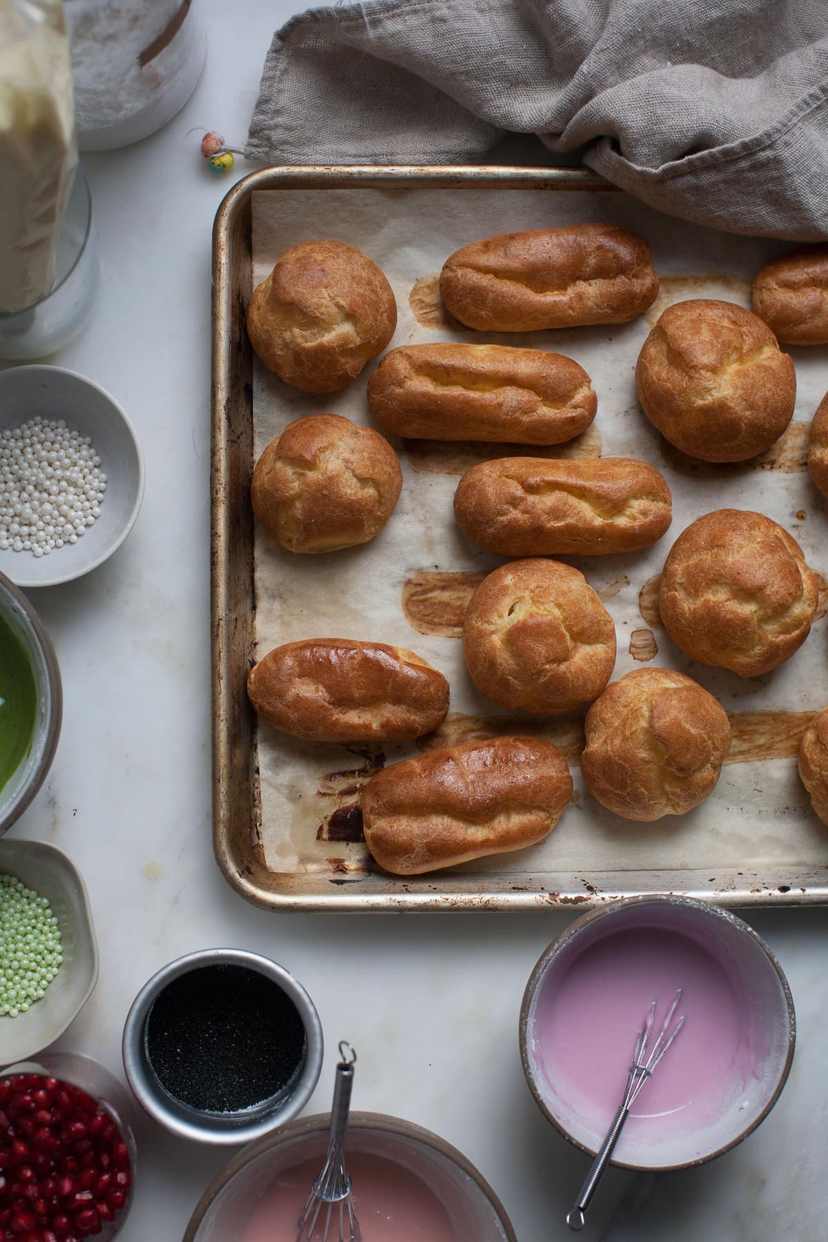 Eclairs, With All Sorts of Glazes