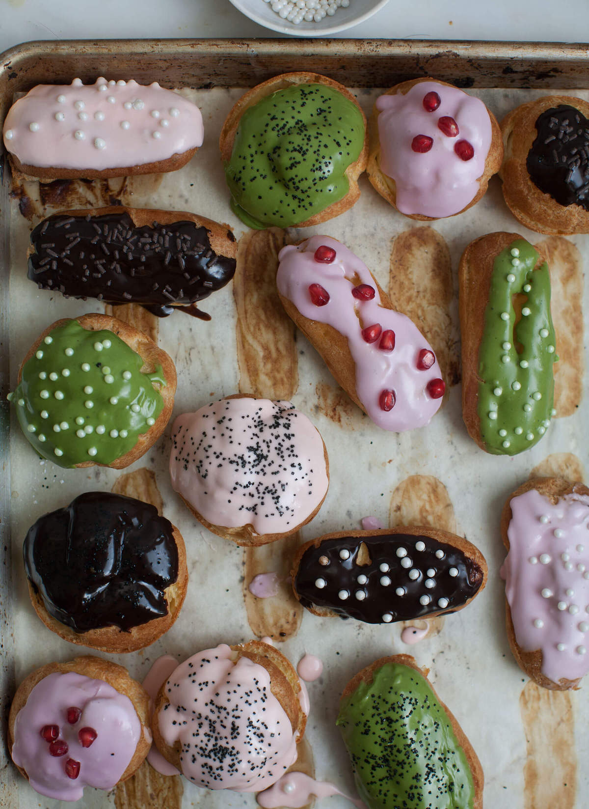 Eclairs, With All Sorts of Glazes