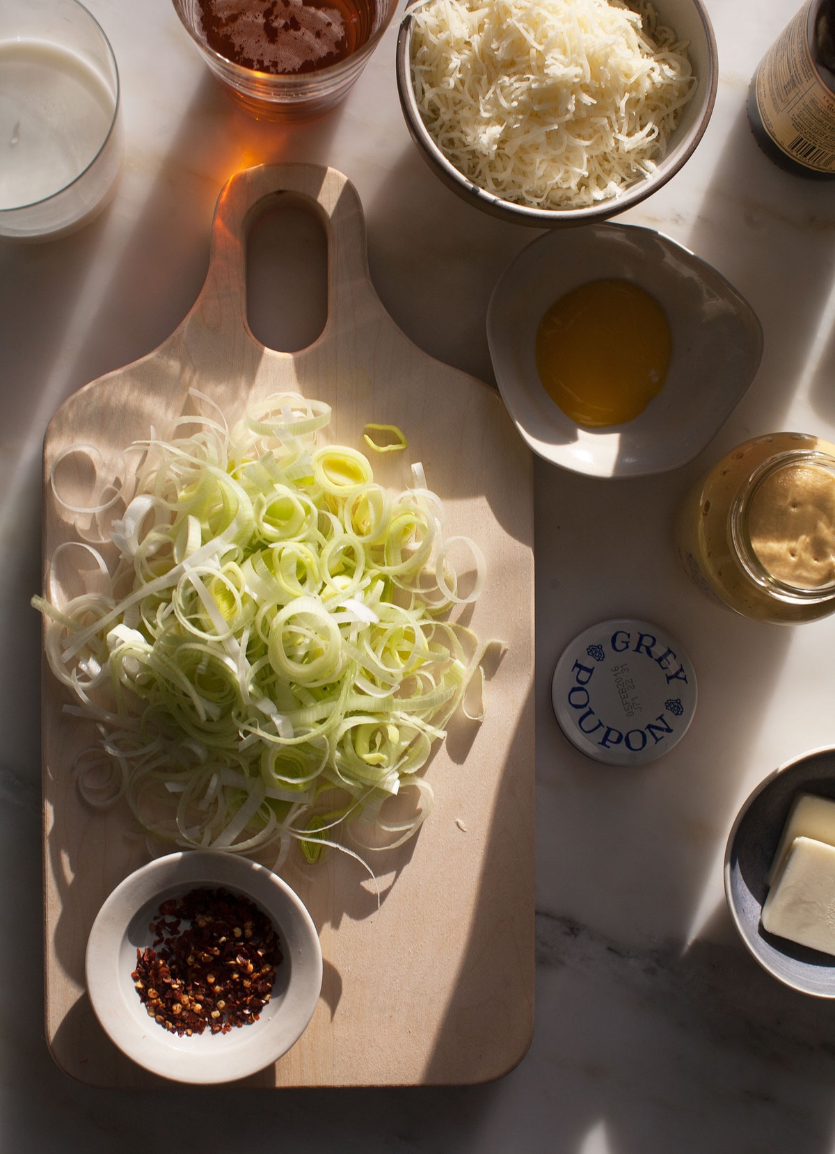 Welsh Rarebit with Melted Leeks 