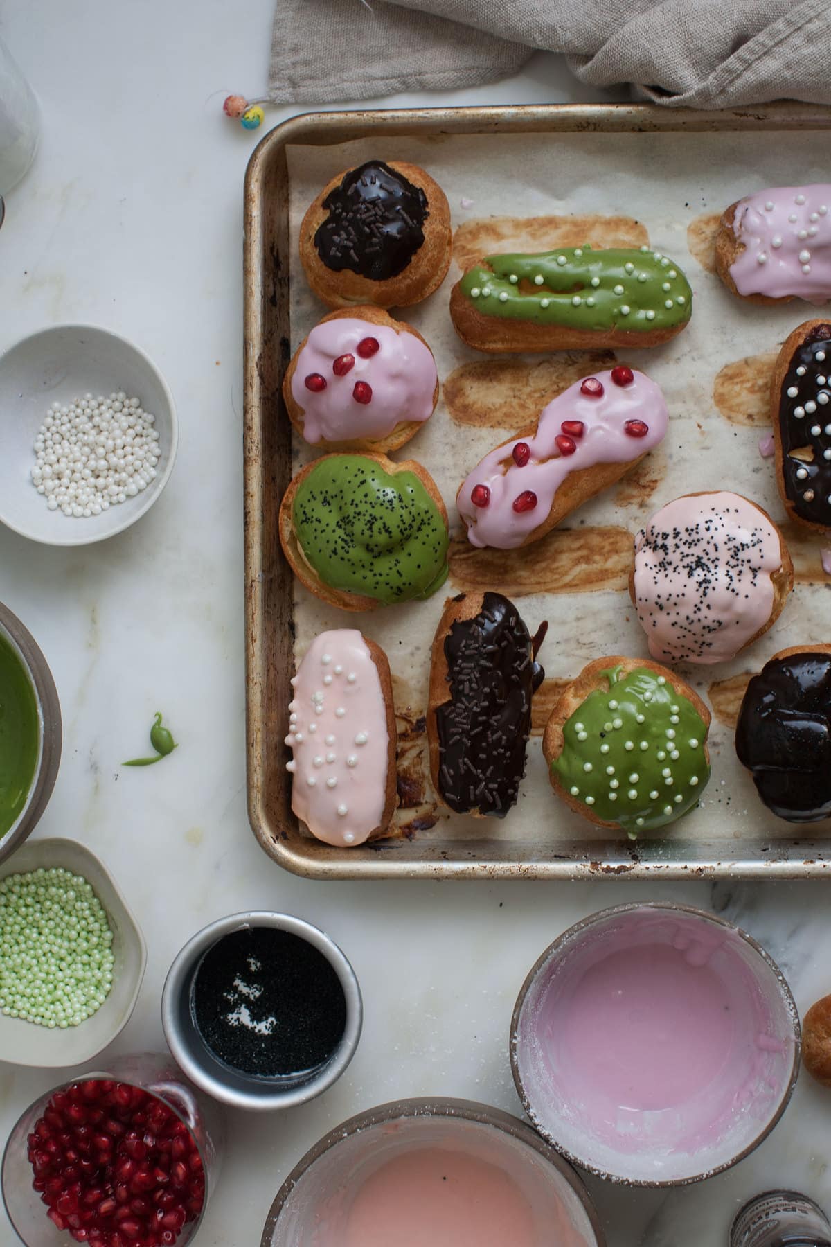 Eclairs, With All Sorts of Glazes