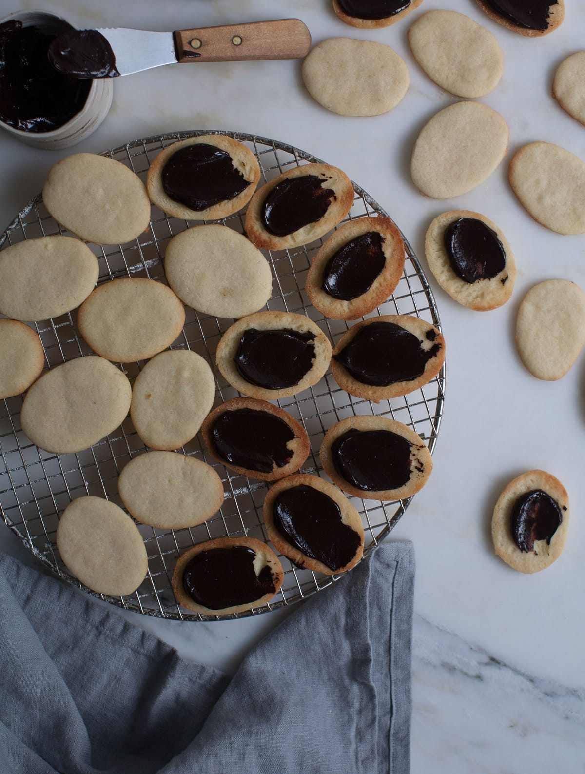 Homemade Mint Milano Cookies