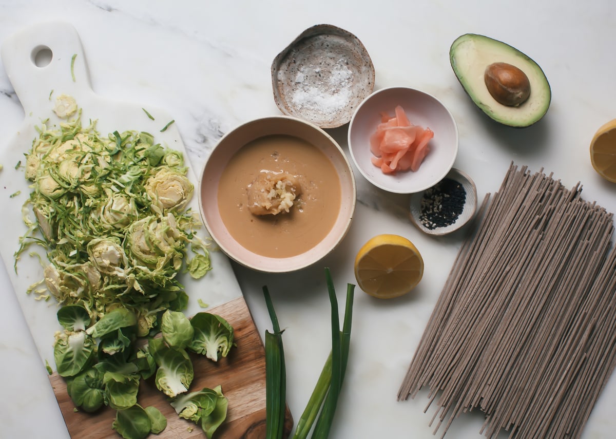 Soba Noodle Bowl with Miso-Tahini Dressing