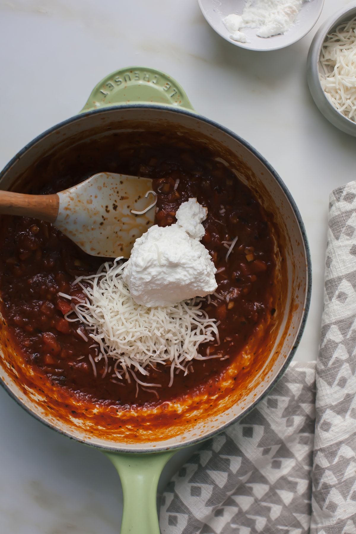 Veggie Baked Ziti (For Two) with Burrata 