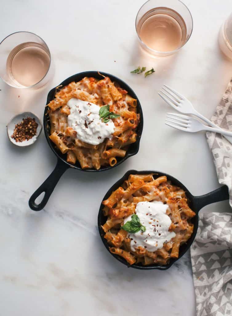 Veggie Baked Ziti for Two Recipe A Cozy Kitchen