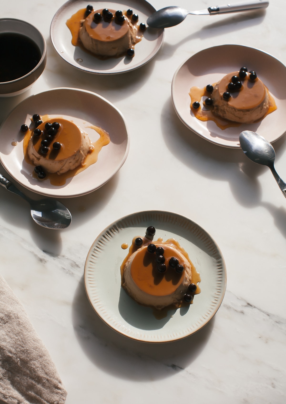 Milk Tea Flan with Boba