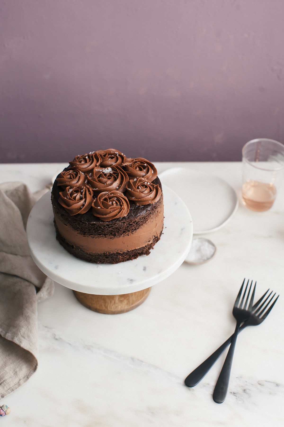 One-Bowl Chocolate Cake (For Two) 