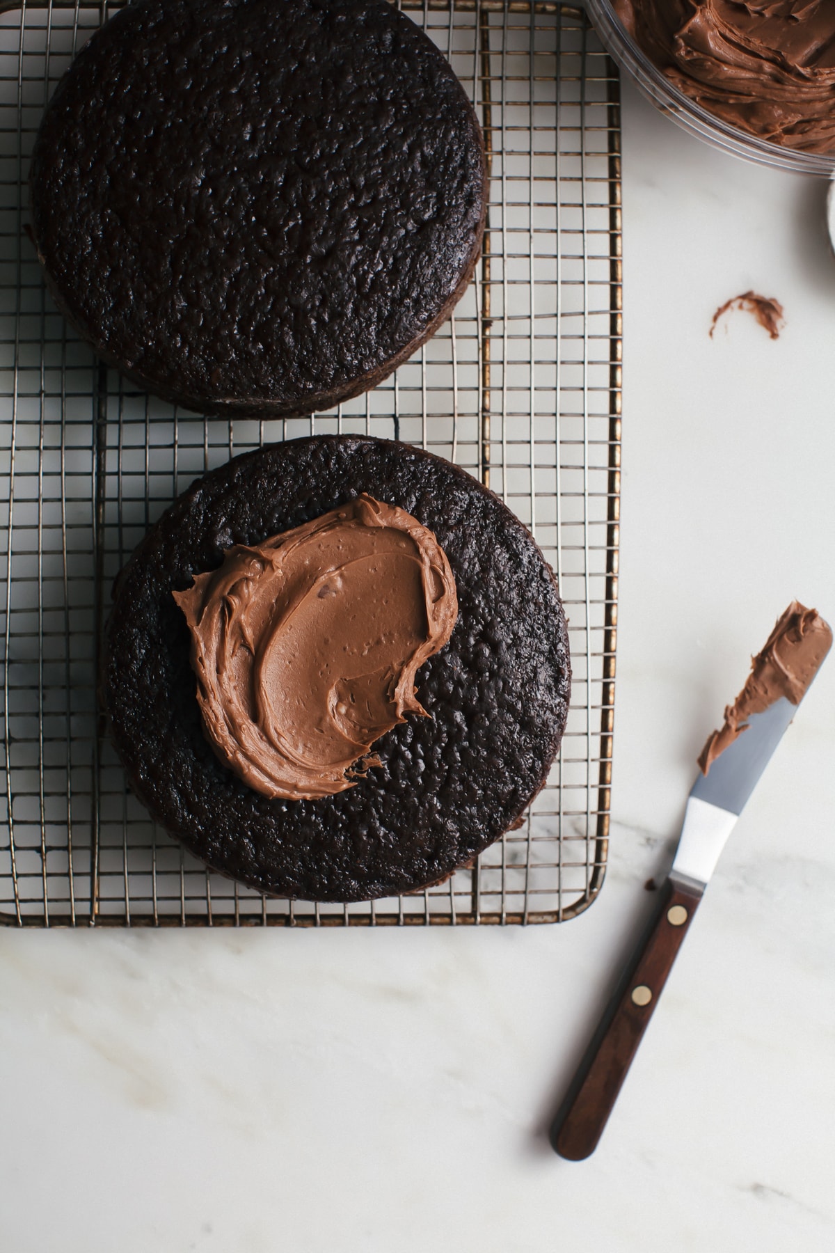 One-Bowl Chocolate Cake (For Two) 