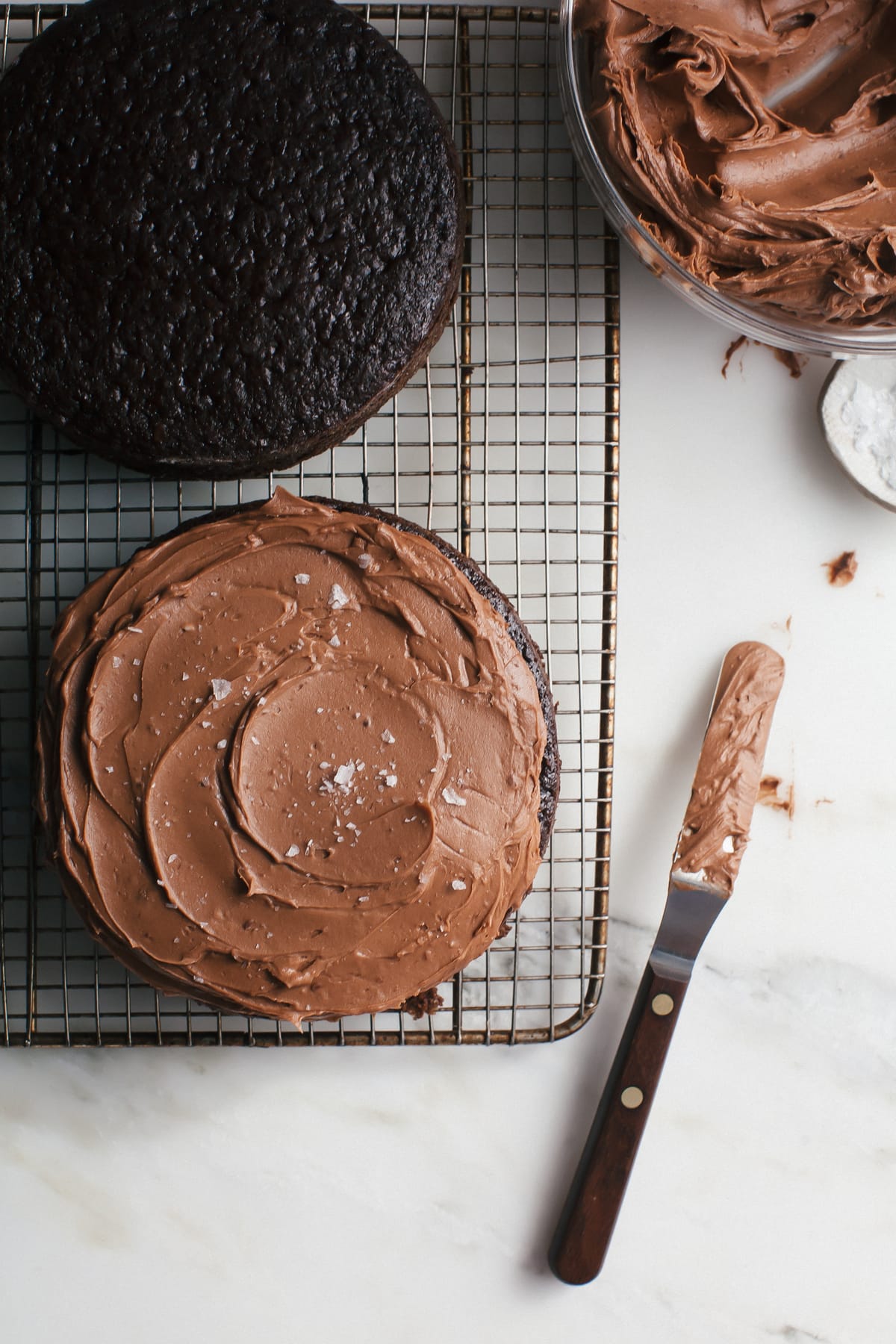 One-Bowl Chocolate Cake (For Two) 