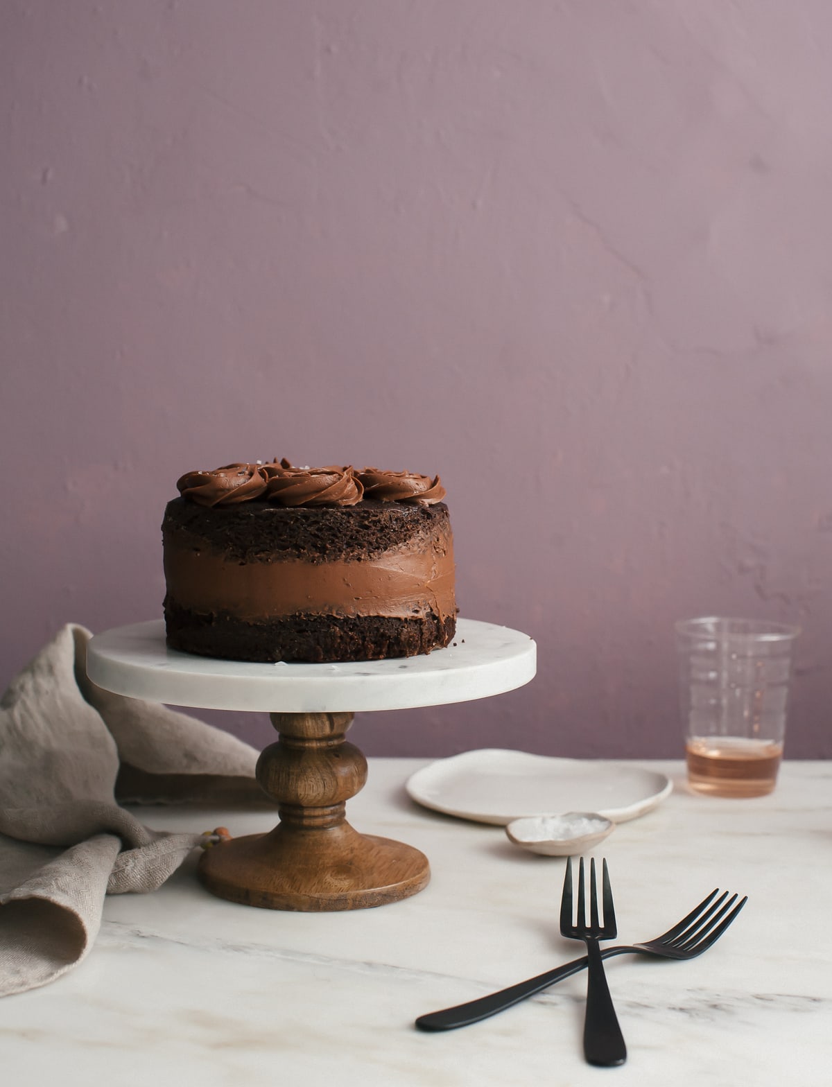 One-Bowl Chocolate Cake (For Two) 