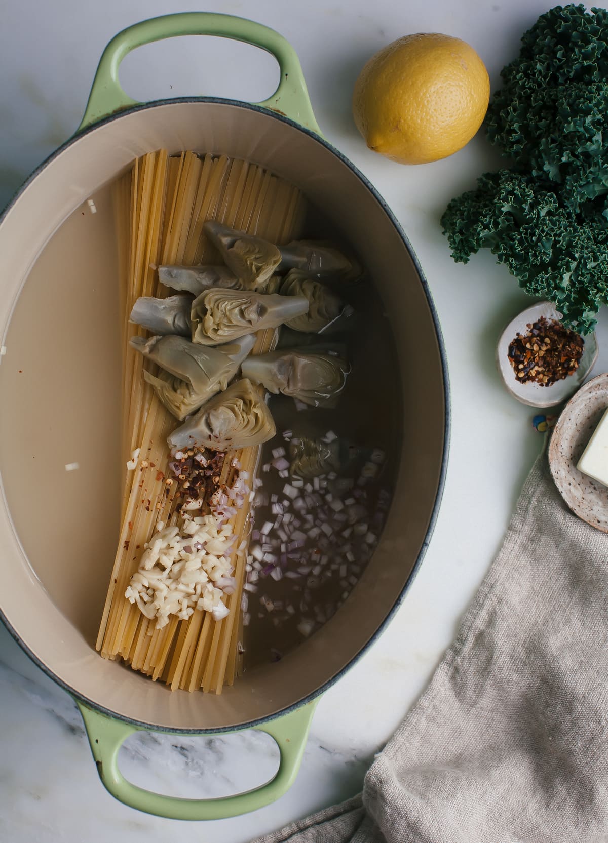 Lemon Kale One Pot Pasta
