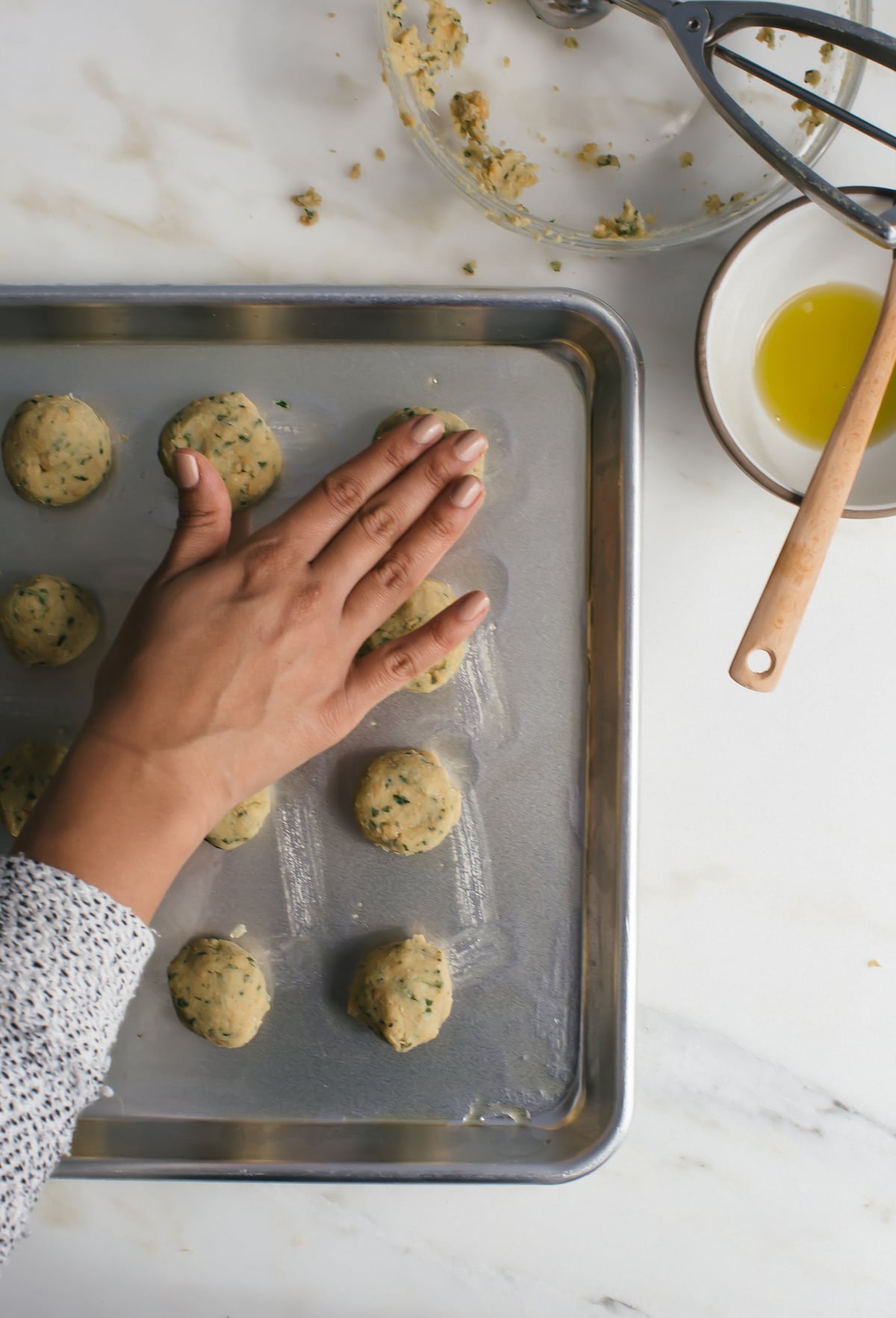 Baked Falafel Wraps with Garlic-y Labneh and Lots of Herbs