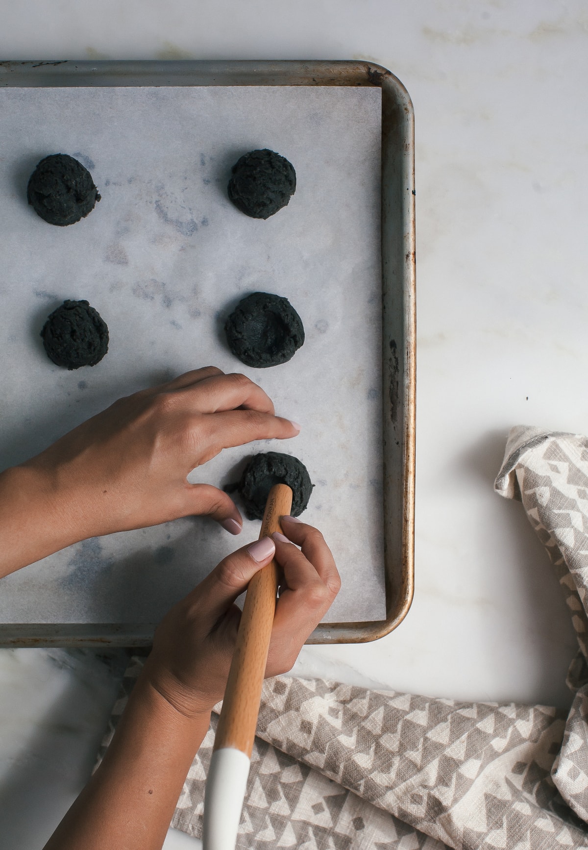 Black Sesame Thumbprint Cookies with Meyer Lemon Curd