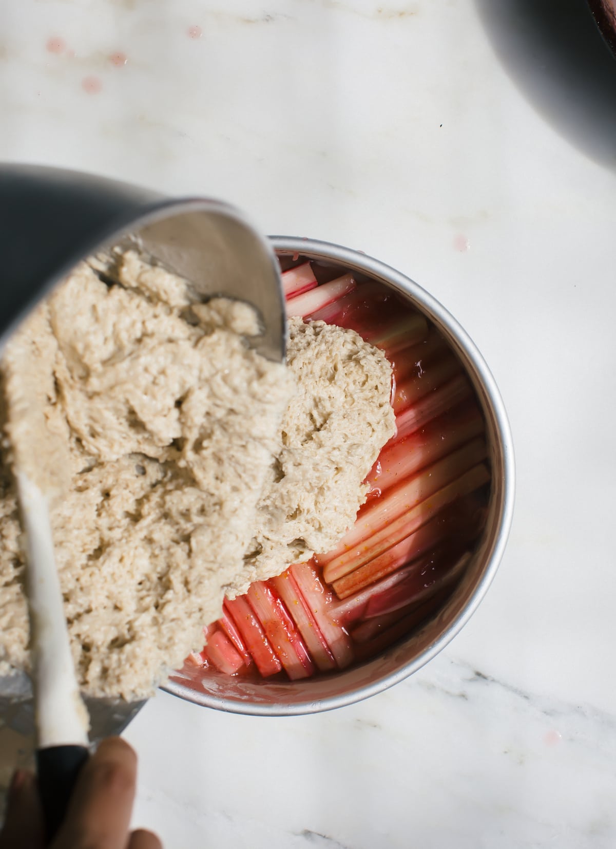 Rye Rhubarb Upside Down Cake