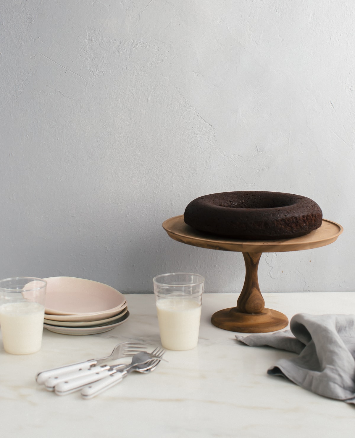 Chocolate Bundt Cake with Alomond-y Cream Cheese Frosting