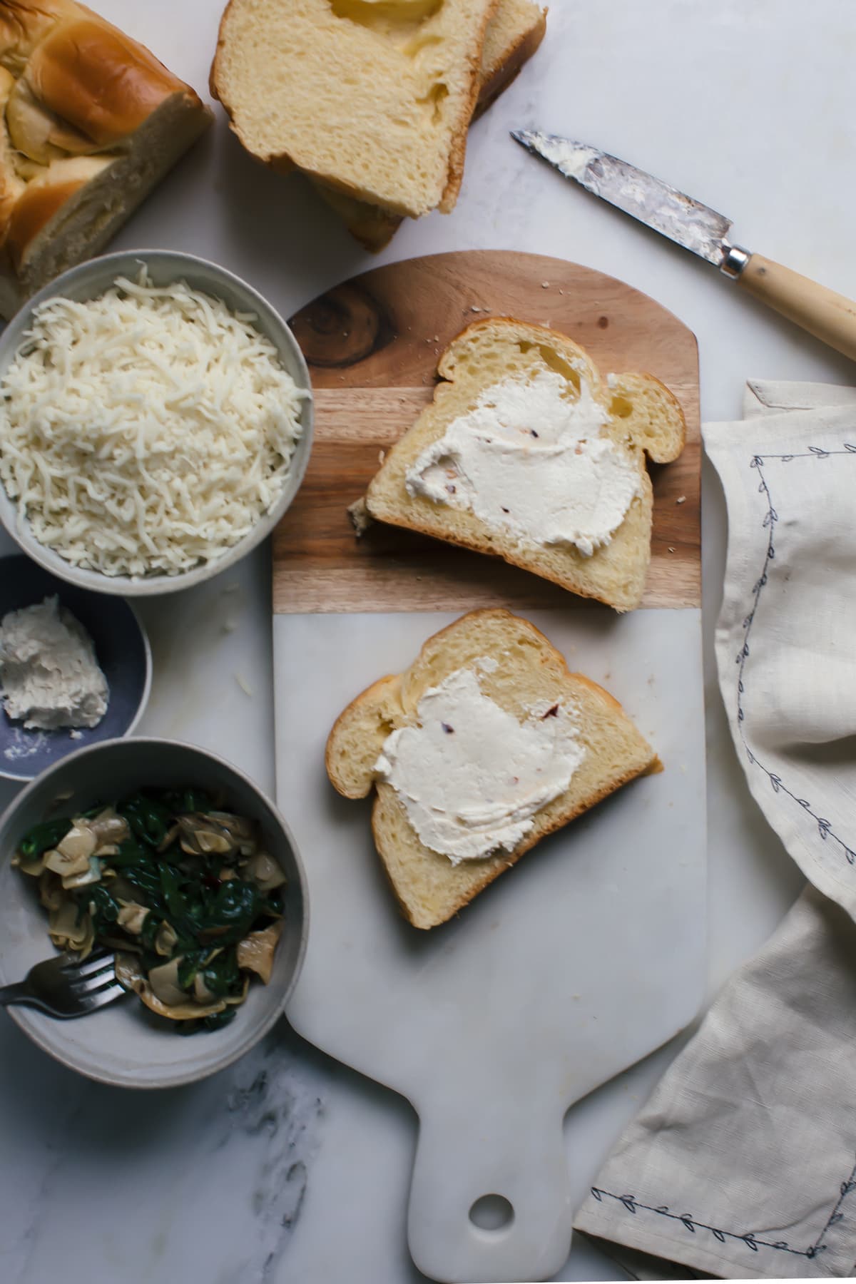 Spinach & Artichoke Dip Grilled Cheese