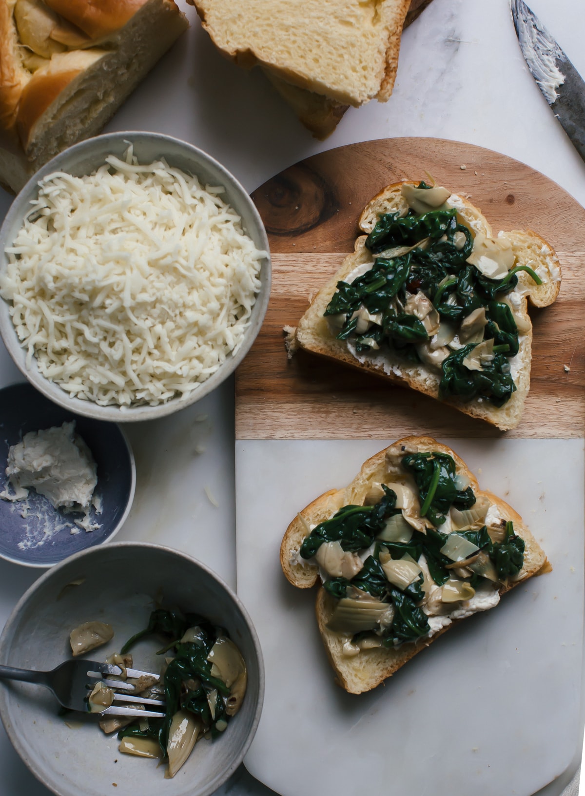 Spinach & Artichoke Dip Grilled Cheese