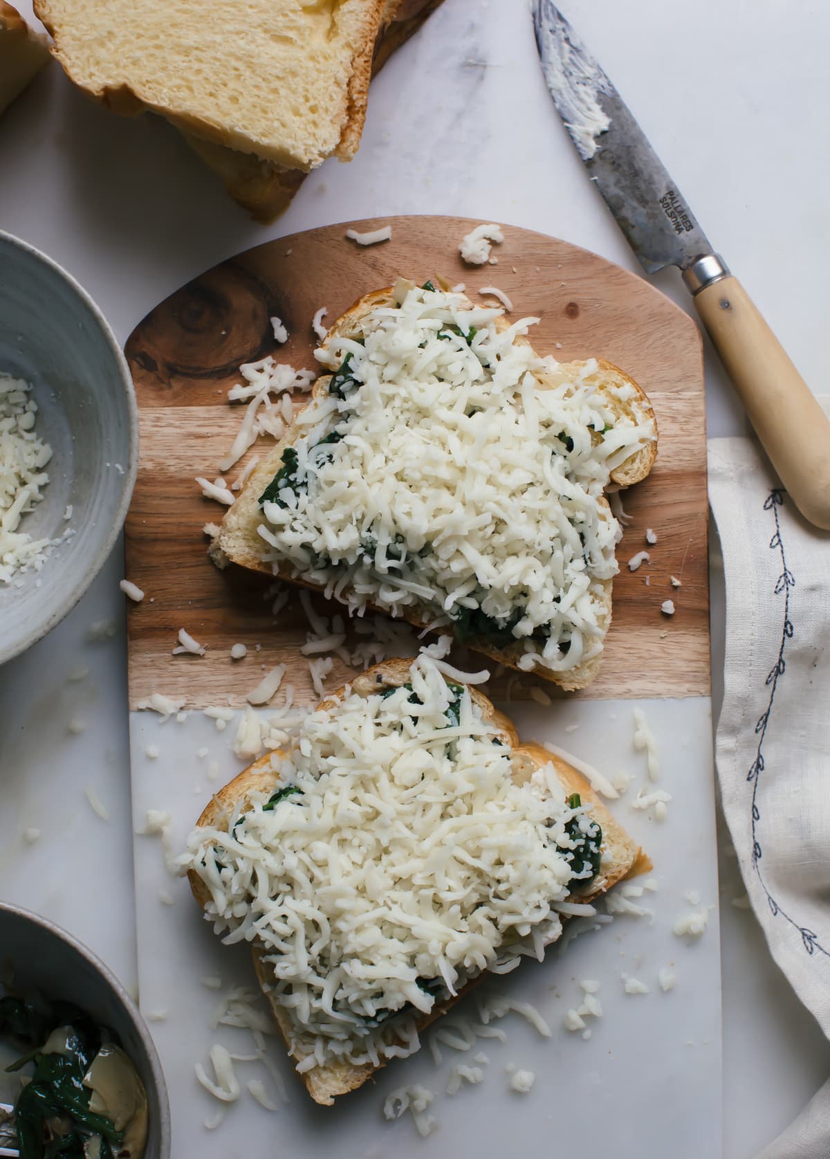 Spinach & Artichoke Dip Grilled Cheese