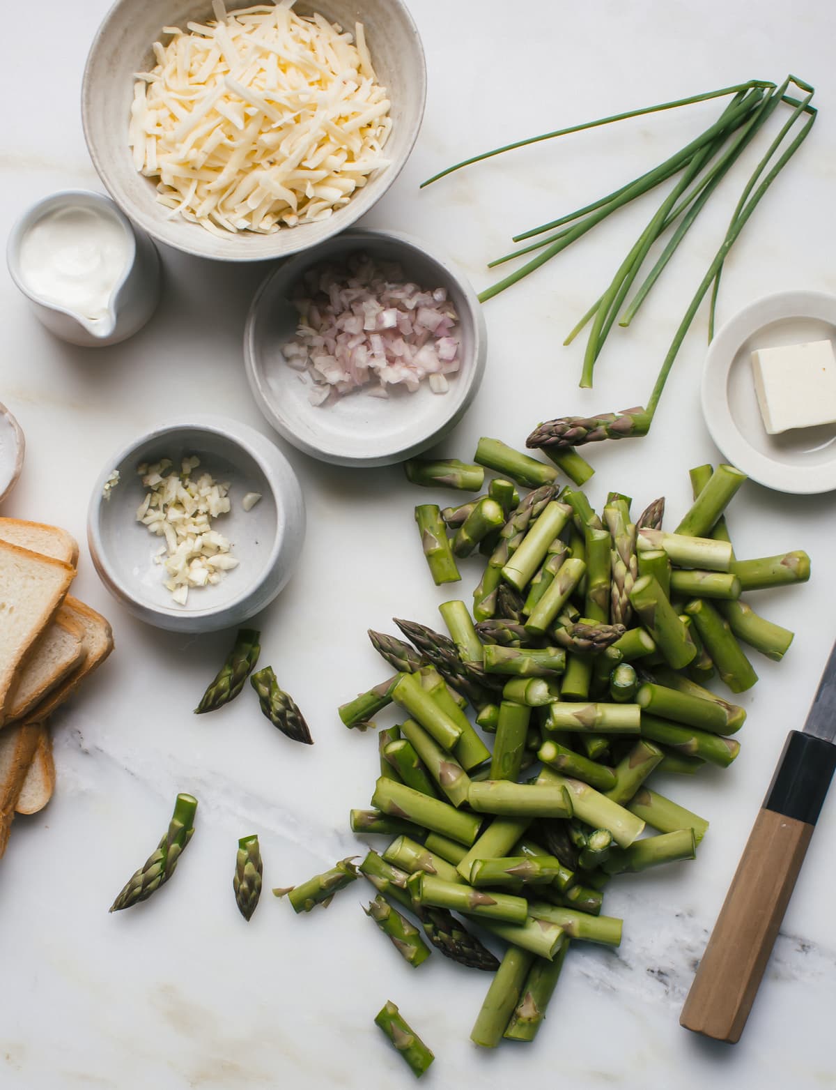 Asparagus Soup with Veggie Grilled Cheese