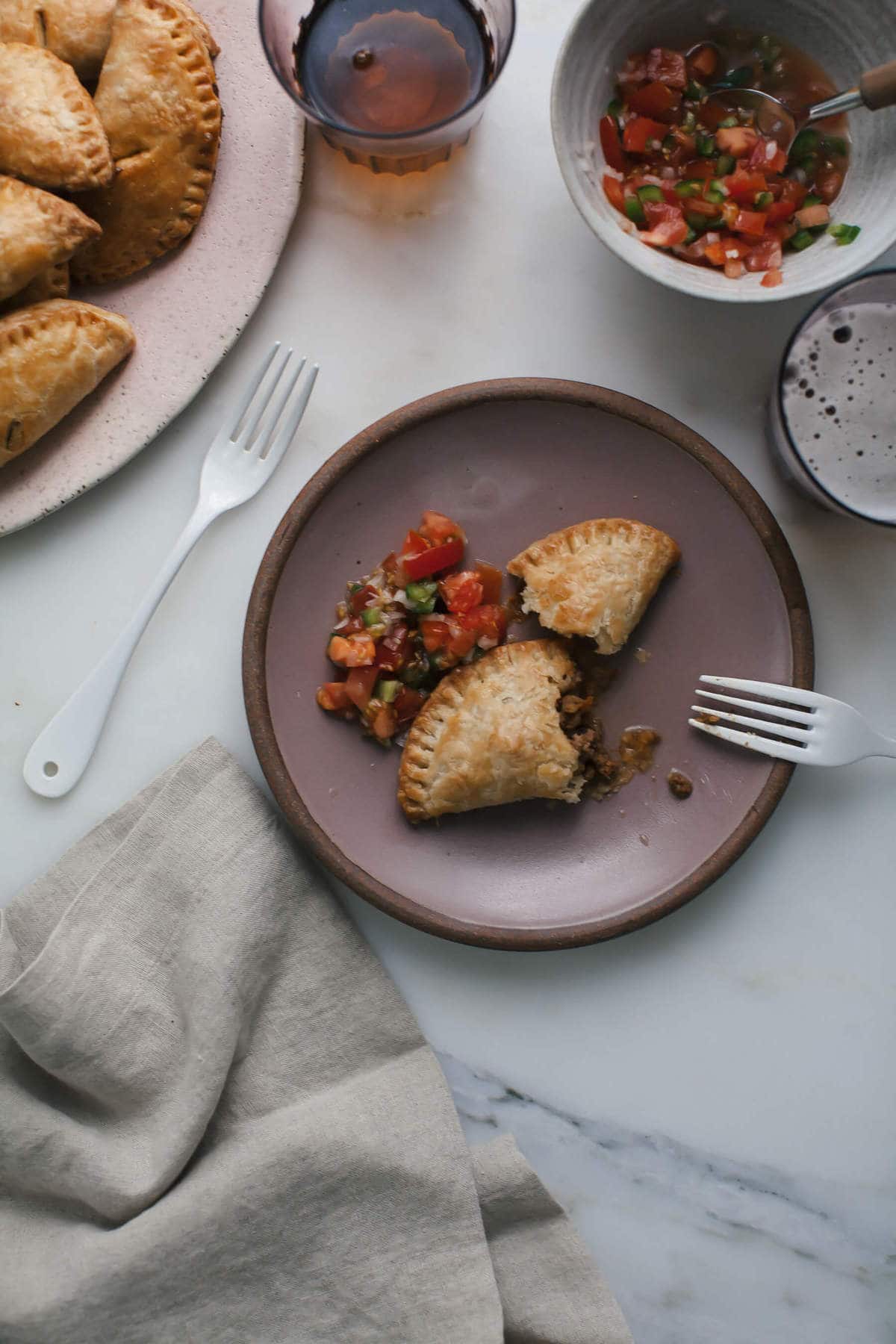 Beef Empanadas on a plate. 