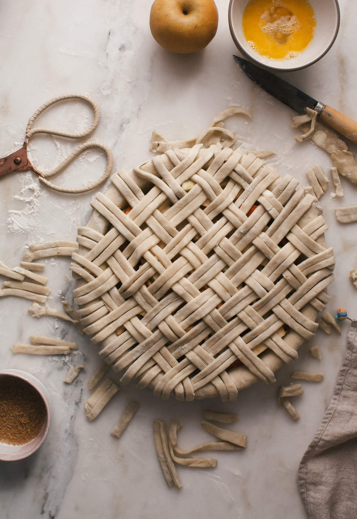 Asian Pear Apple Pie 