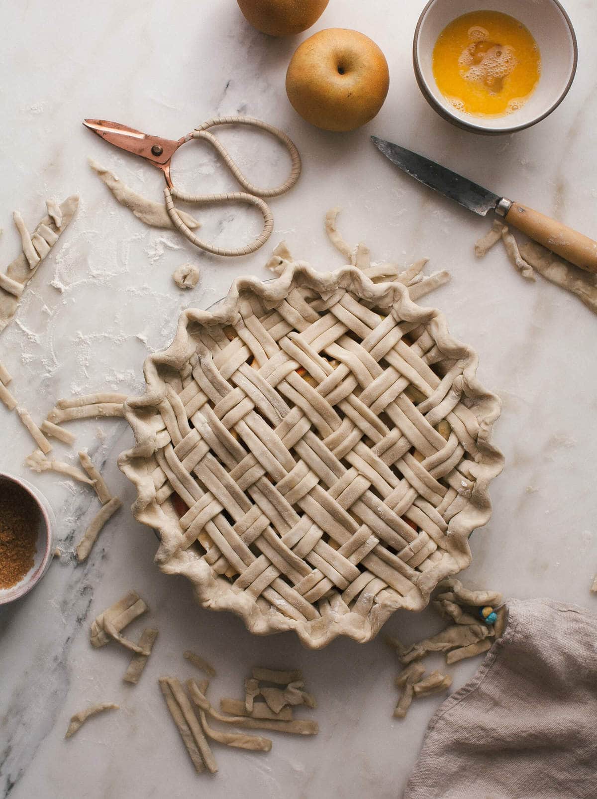 Asian Pear Apple Pie 