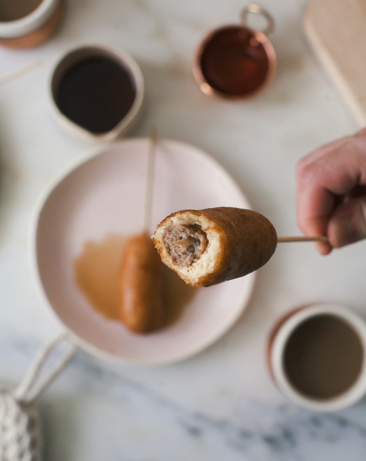 Breakfast corn dog hot sale