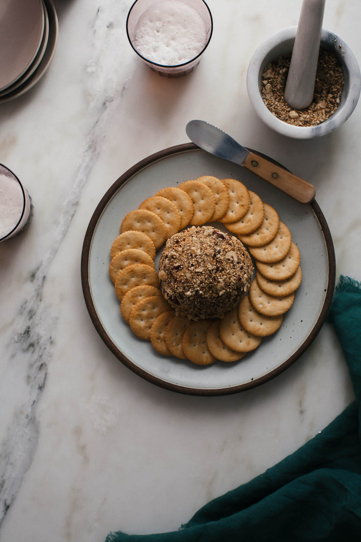 Cheddar Cheeseball Rolled in Dukkah