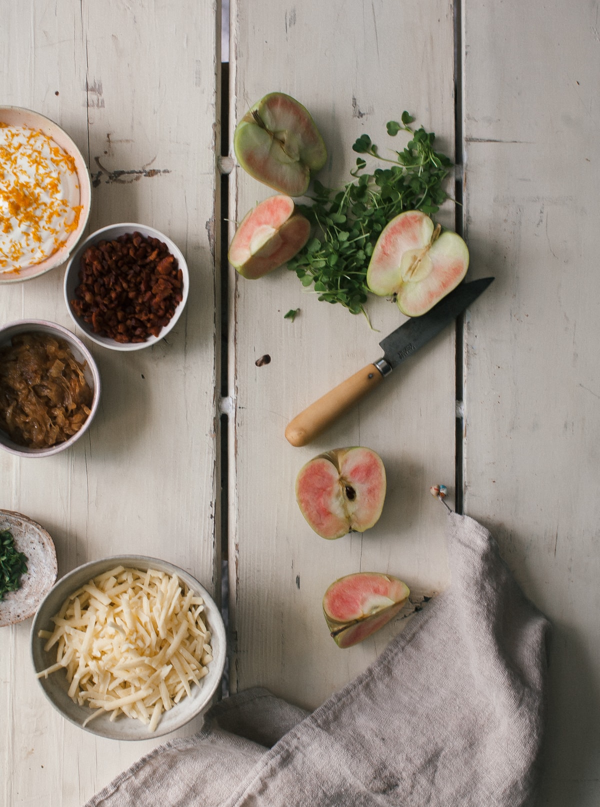 Ingredients for tart. 