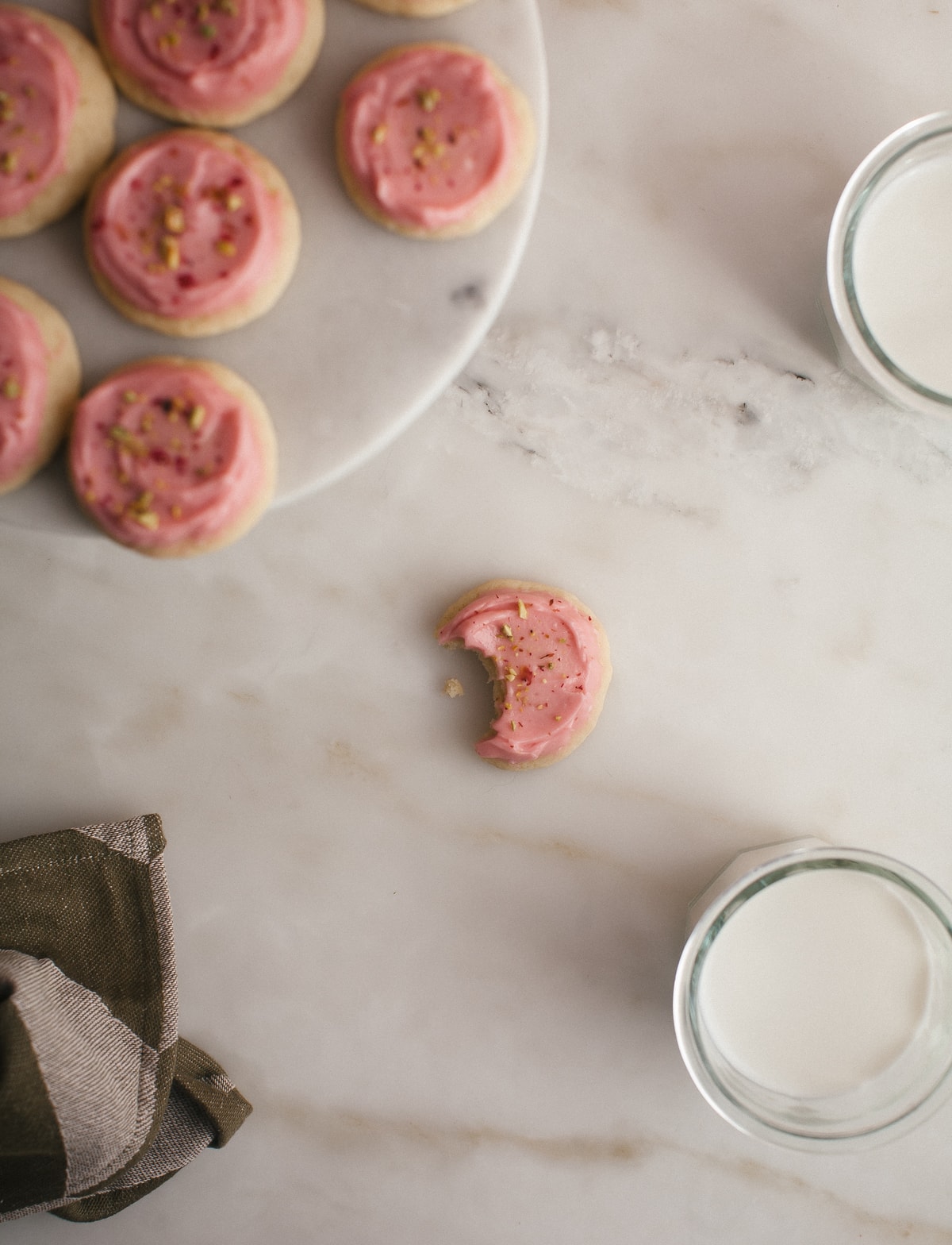 Olive Oil Cake Cookies with Blackberry Frosting