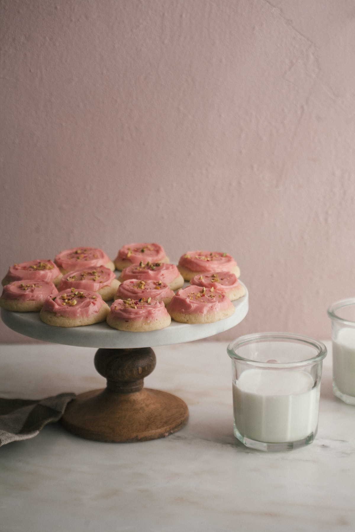 Olive Oil Cake Cookies with Blackberry Frosting