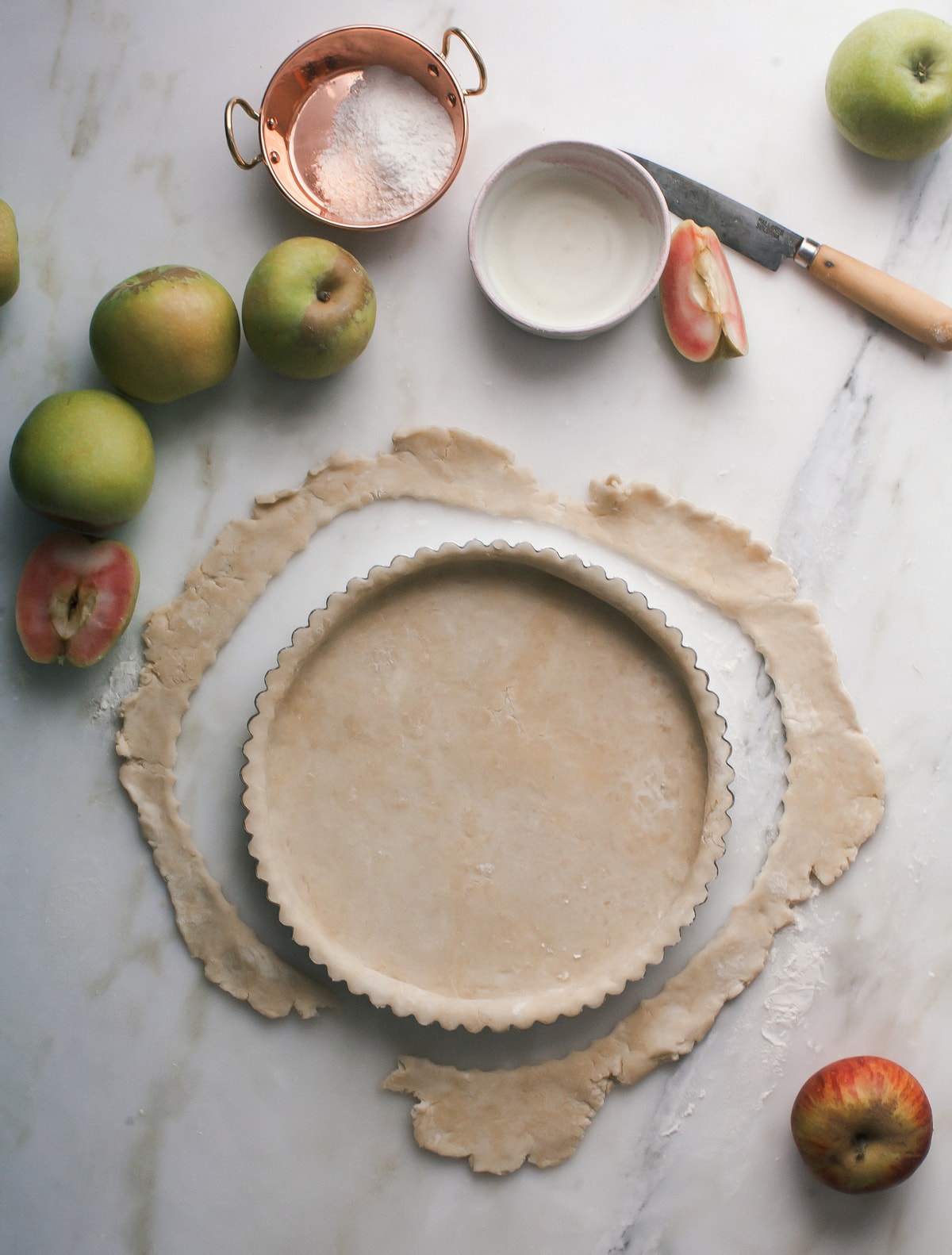 Rose Apple Pistachio Tart