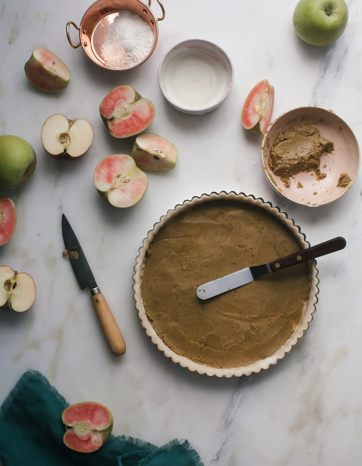 Rose Apple Pistachio Tart