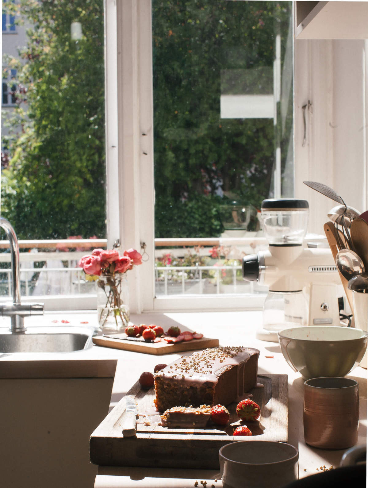 Strawberry Rye Loaf with Buckwheat Groats