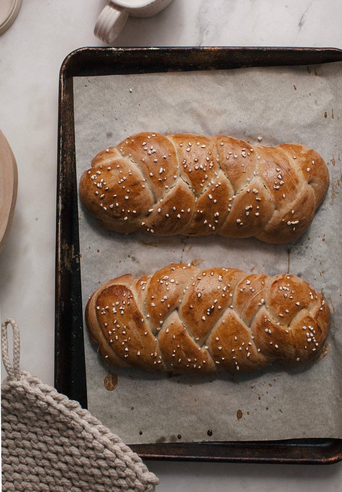 Swedish Cardamom Braided Loaf. 