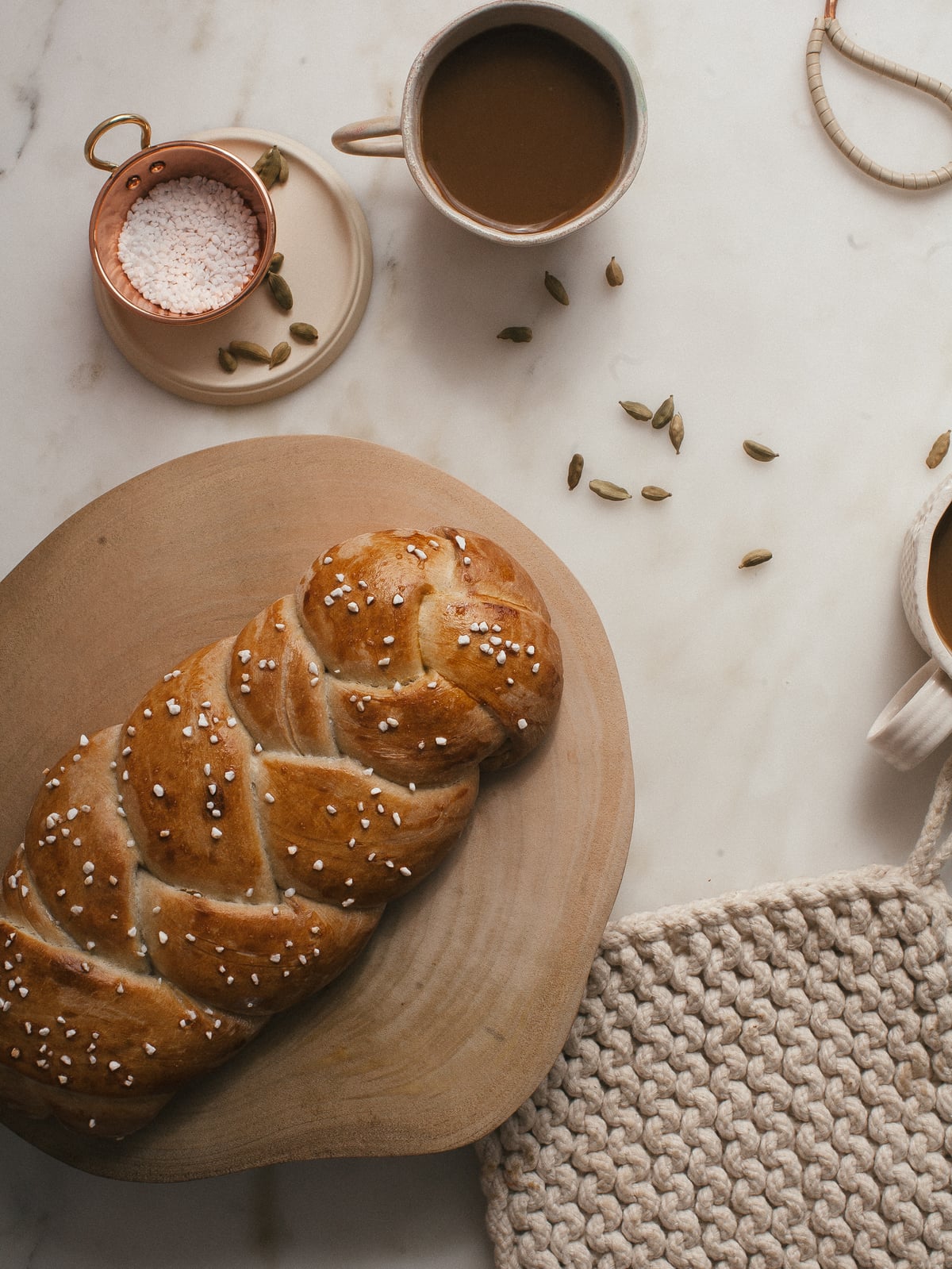 Swedish Cardamom Braided Loaf