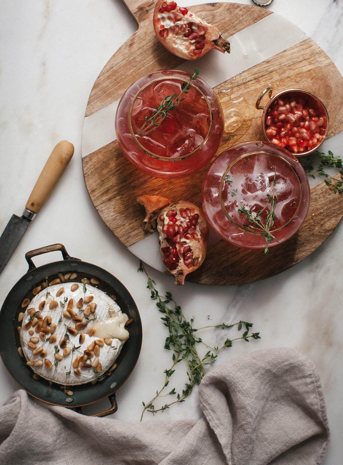 Blood Orange & Pomegranate Thyme Spritz