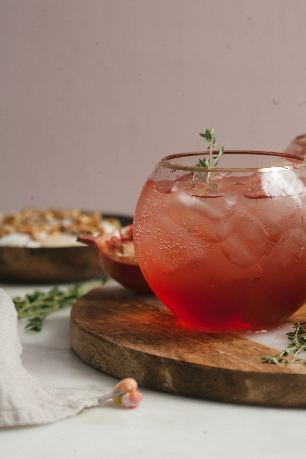 Blood Orange & Pomegranate Thyme Spritz