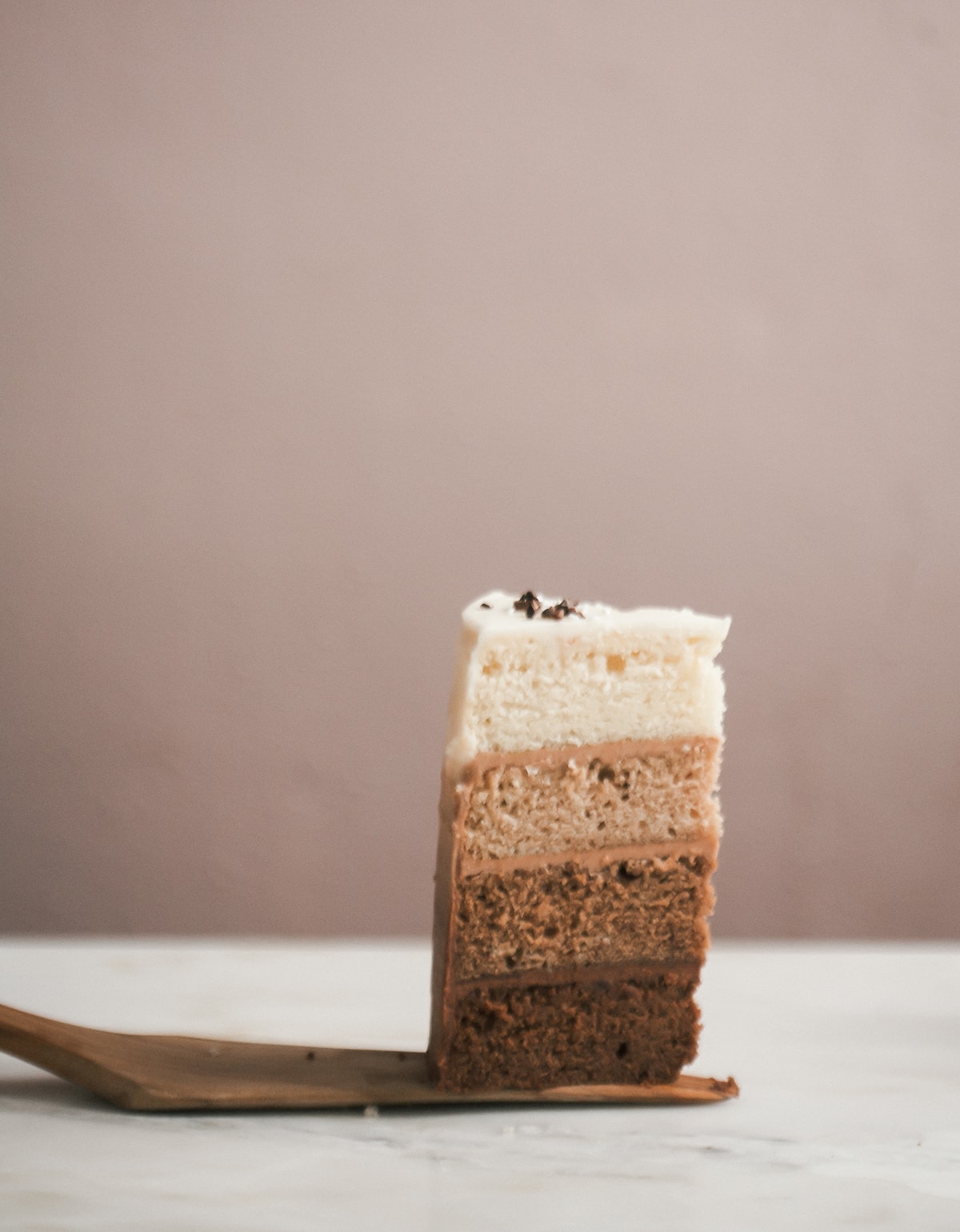 Ombre Chocolate Cake with Mexican Chocolate Frosting