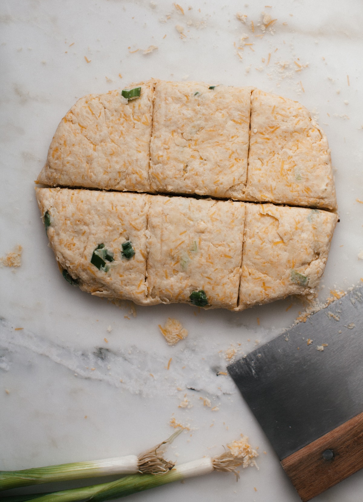 Scallion Cheesy Beer Bread Biscuits