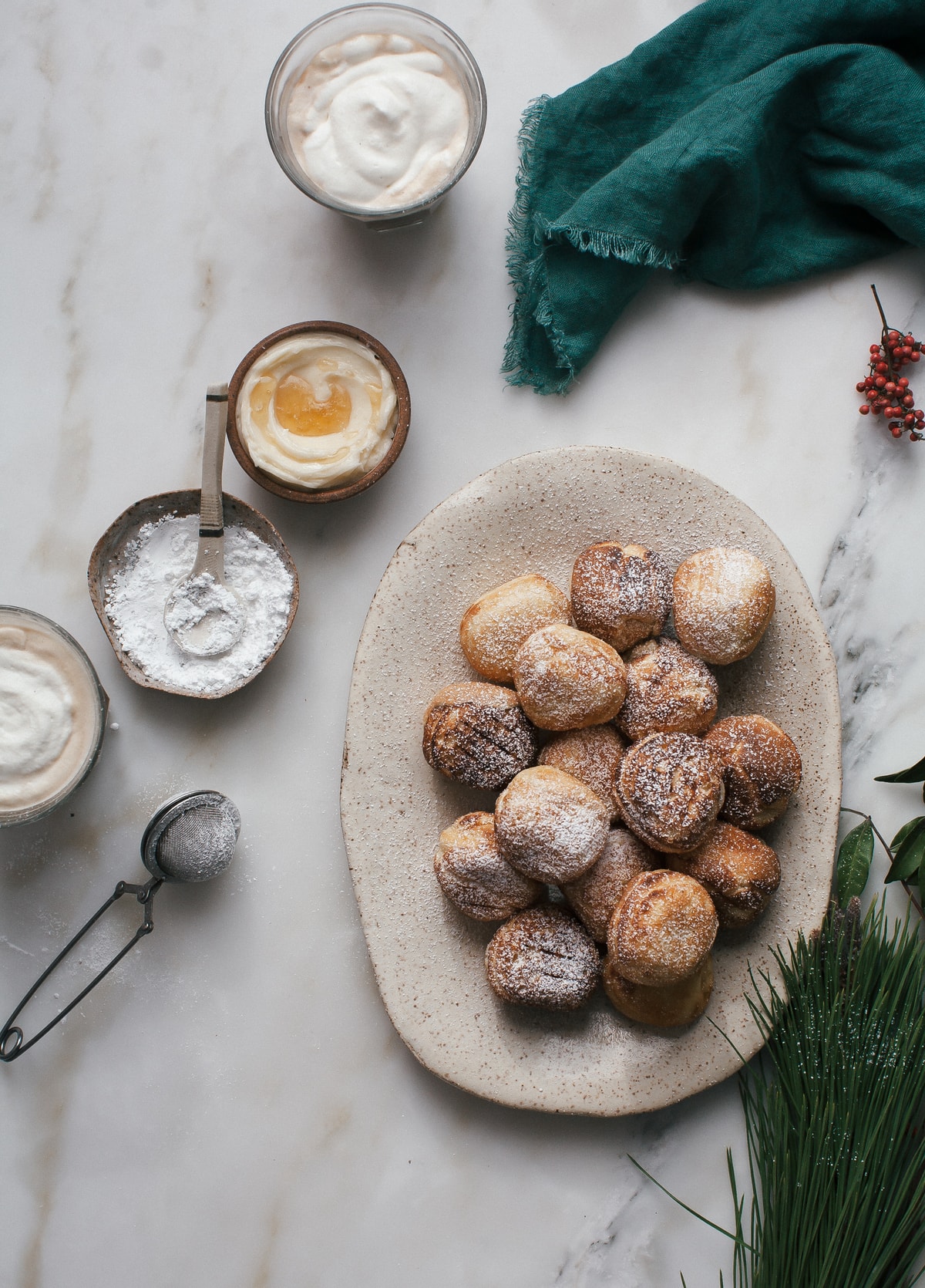 Cornbread Ebelskivers with Salted Honey Butter