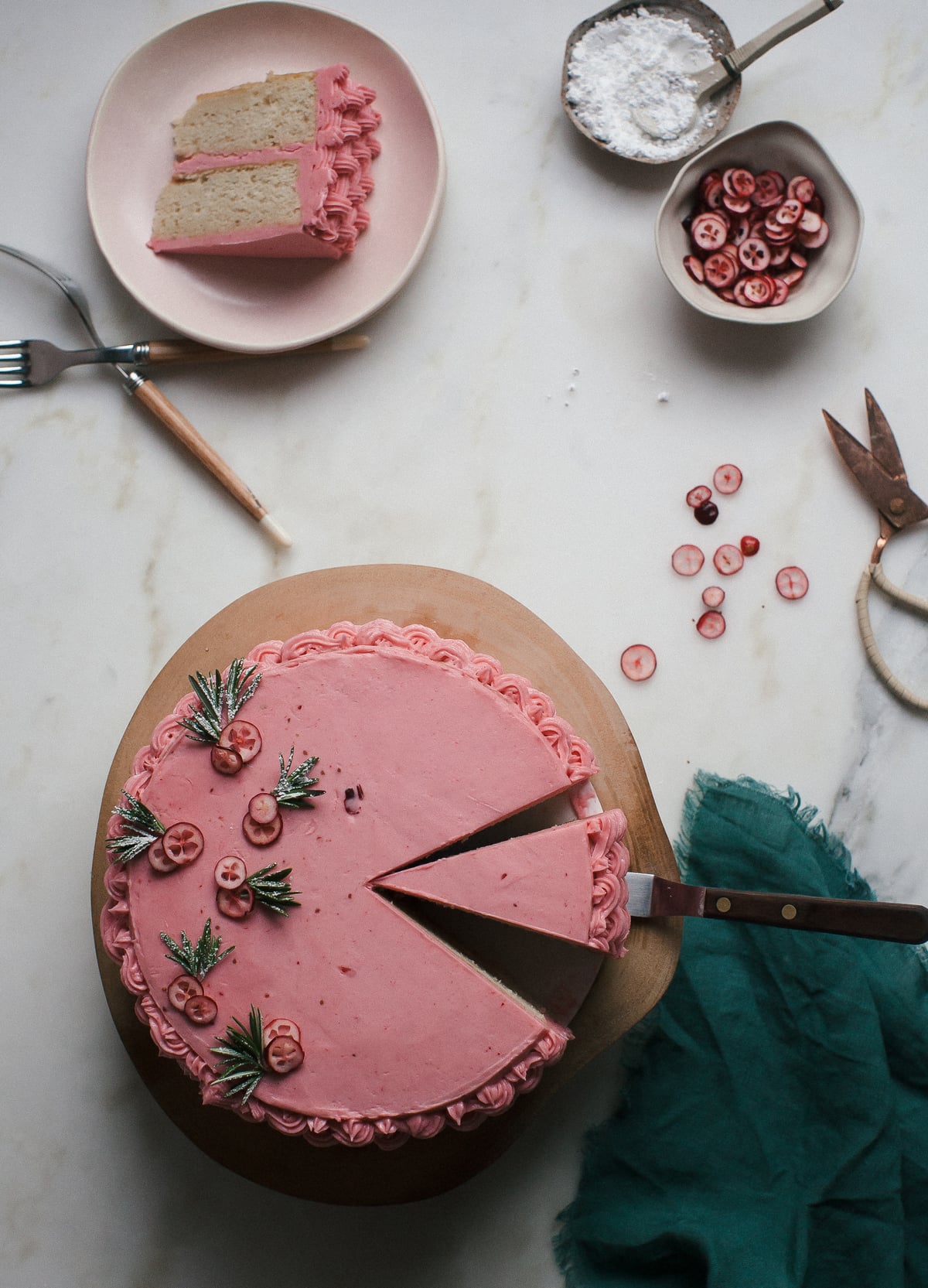 Cranberry Chestnut Cake