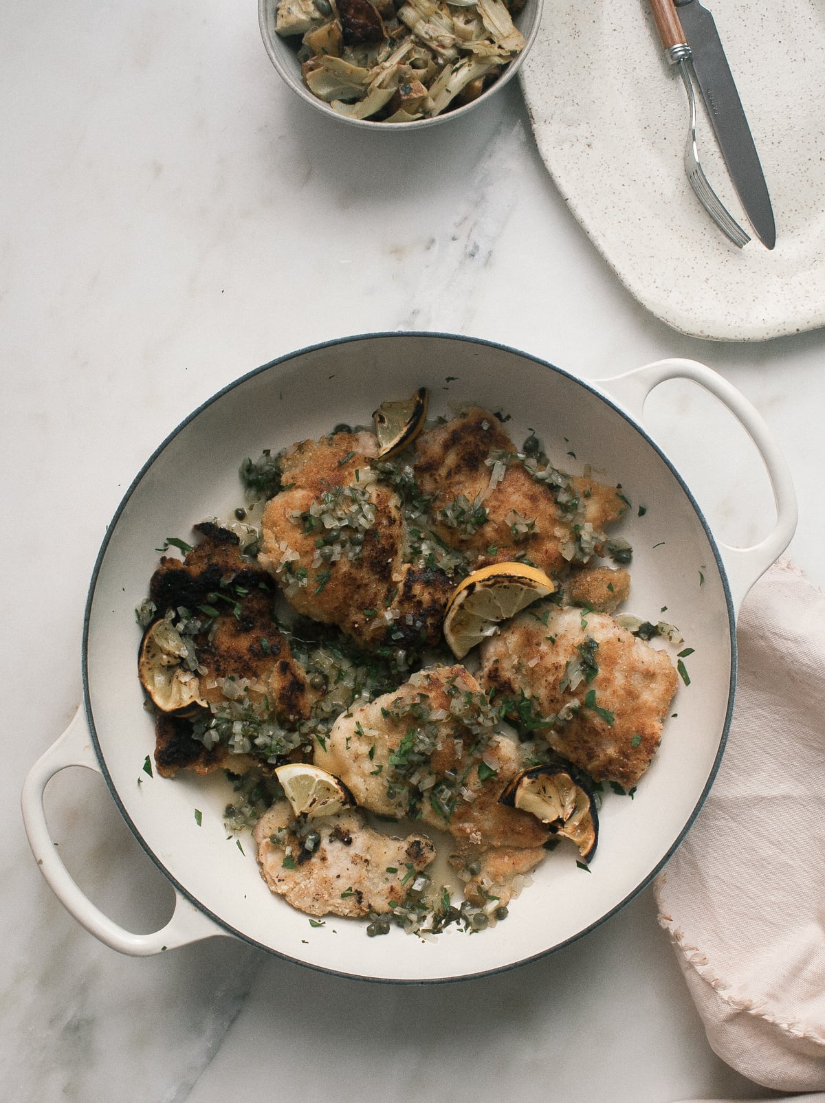 Almond-Crusted Chicken Piccata 