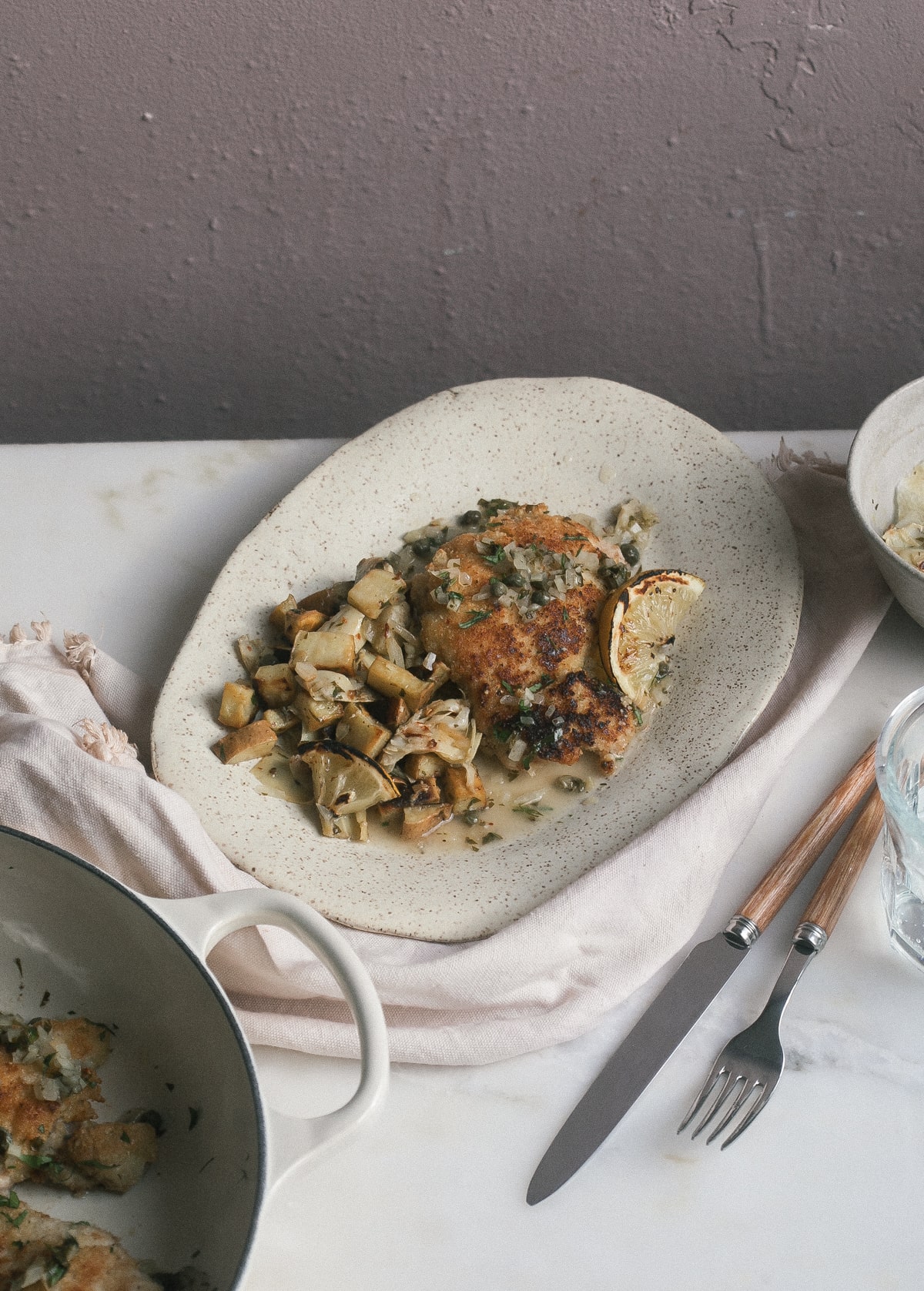 Almond-Crusted Chicken Piccata 