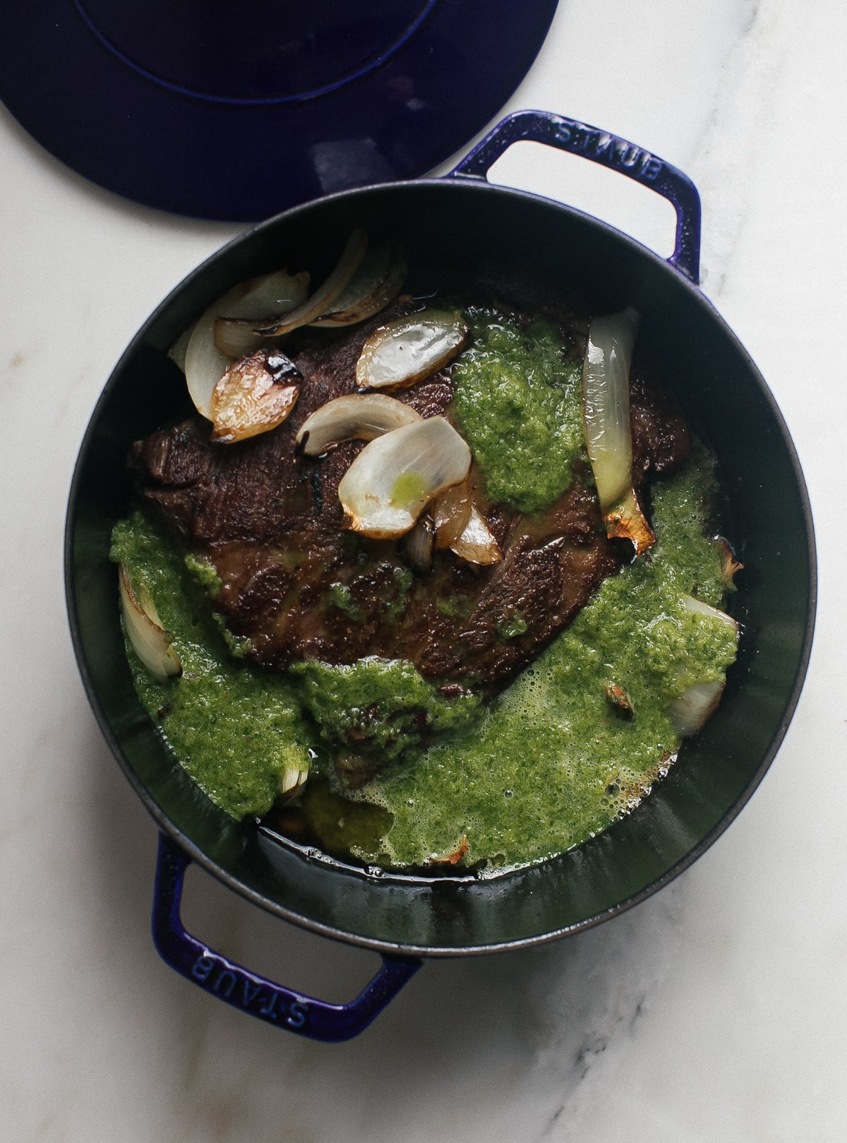 Peruvian-ish Pot Roast with Silky Smooth Cauliflower Puree