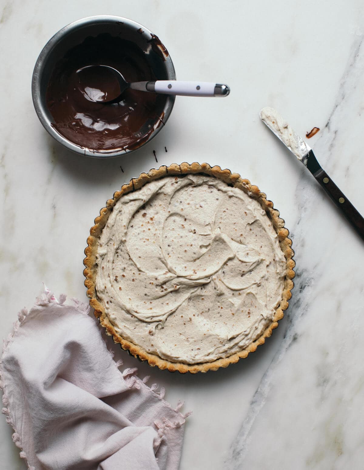 Nut Butter Coconut Chocolate Tart