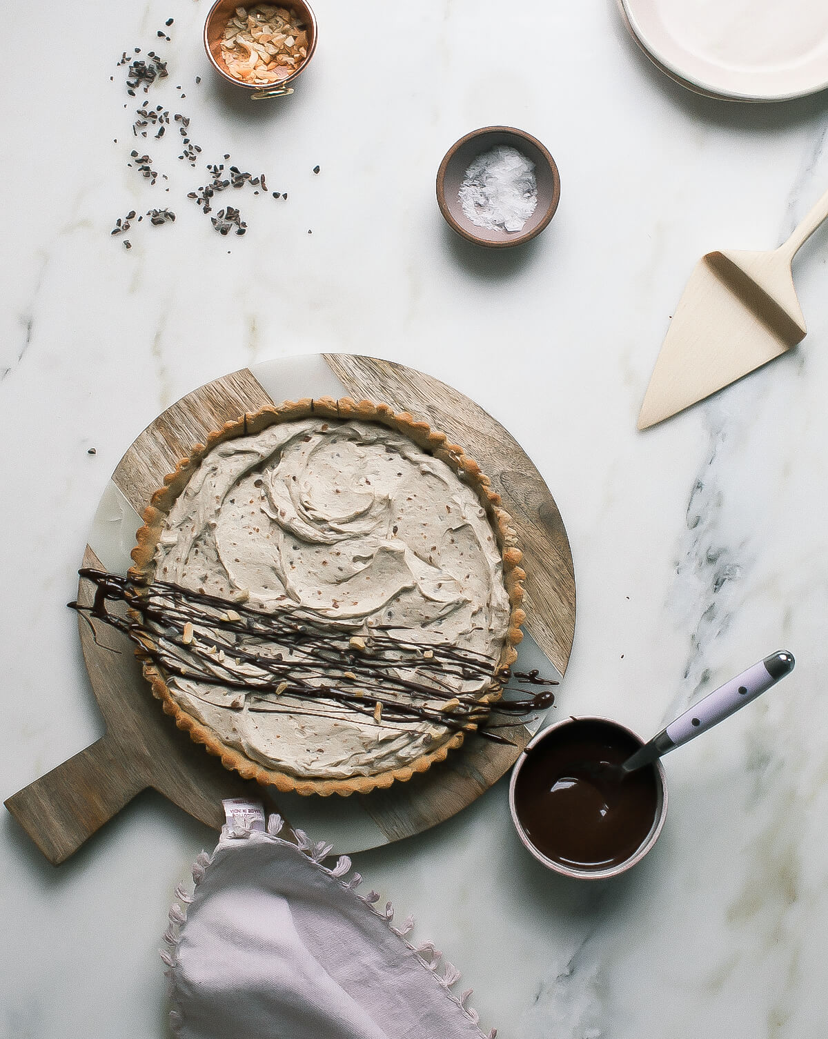 Nut Butter Coconut Chocolate Tart