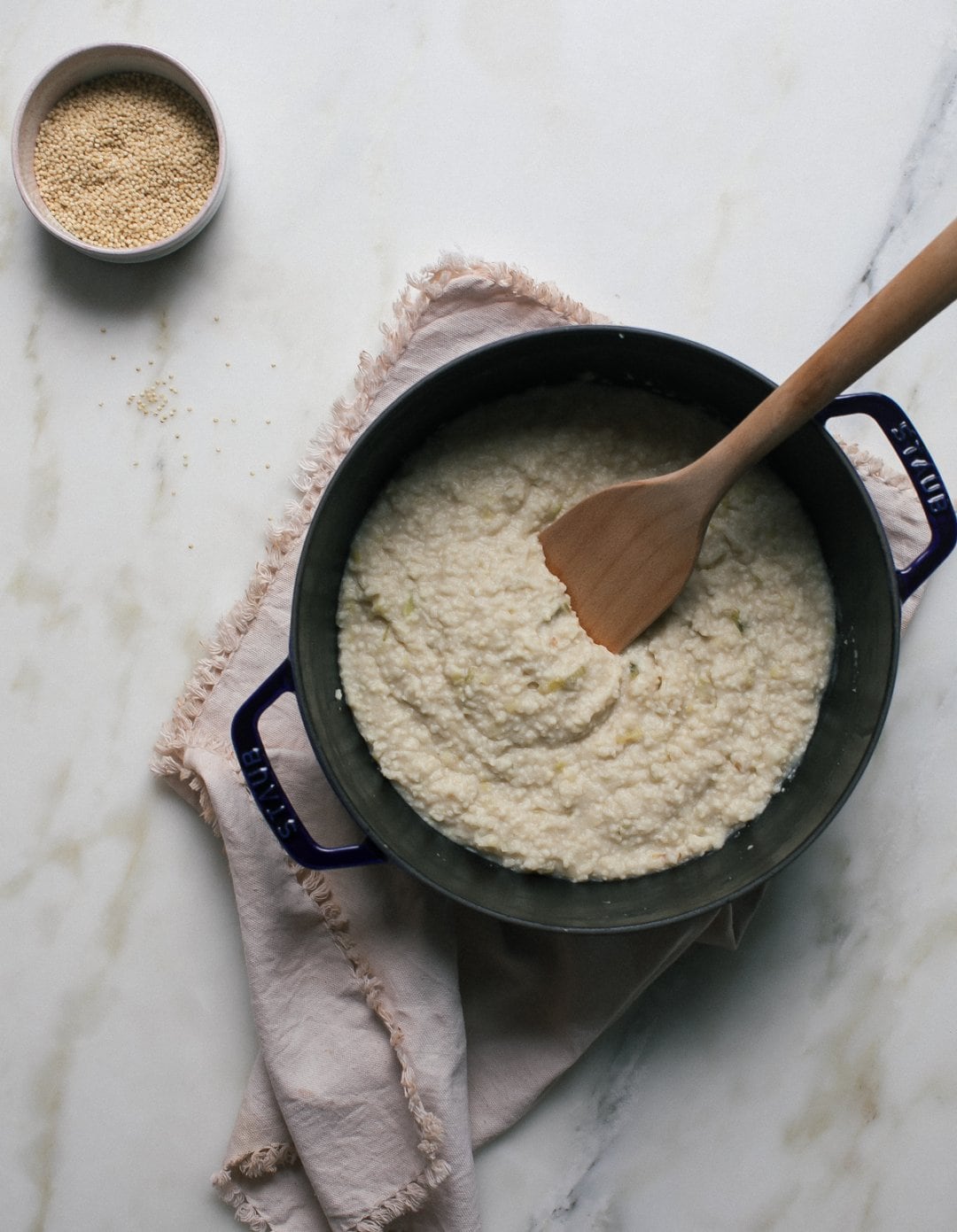 Miso Millet "Polenta" with Green Onion Oil + Eggplant Bacon A Cozy